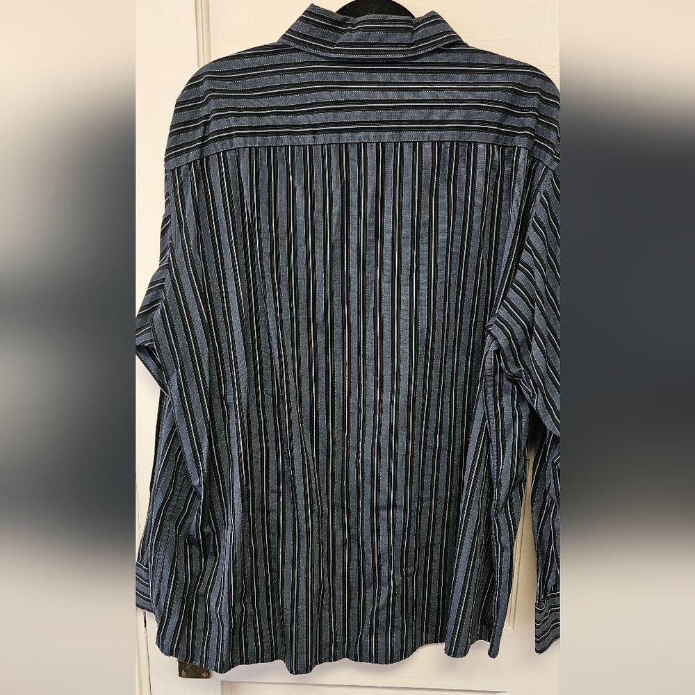 Axcess Men's Dark Blue Pinstripe Shirt Size 2XL - Picture 5 of 8